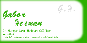 gabor heiman business card